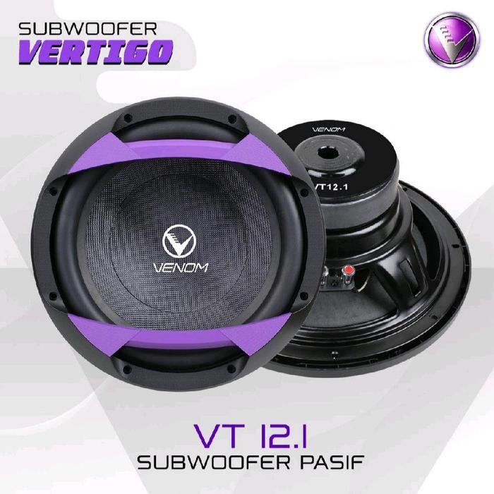 VENOM Subwoofer Pasif Vertigo VT 12.1 Audio Mobil 12 Inch 4 Ohm 86 DB SPL 120W Input Daya 240W Max W