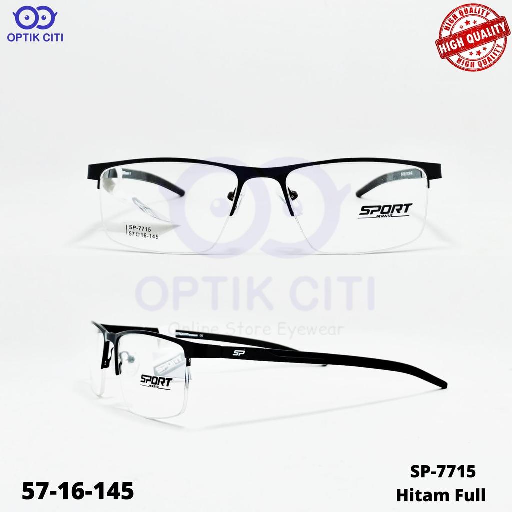 Frame Kacamata Pria Sport Mania 7715 Size 57 Original