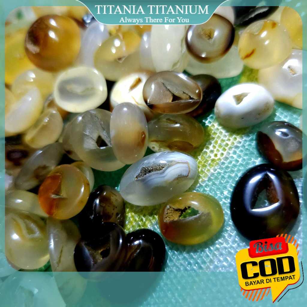 TITANIA [COD]. Batu Akik Combong Natural Batu Asli, Batu Akik Berlubang / Bolong / Combong.