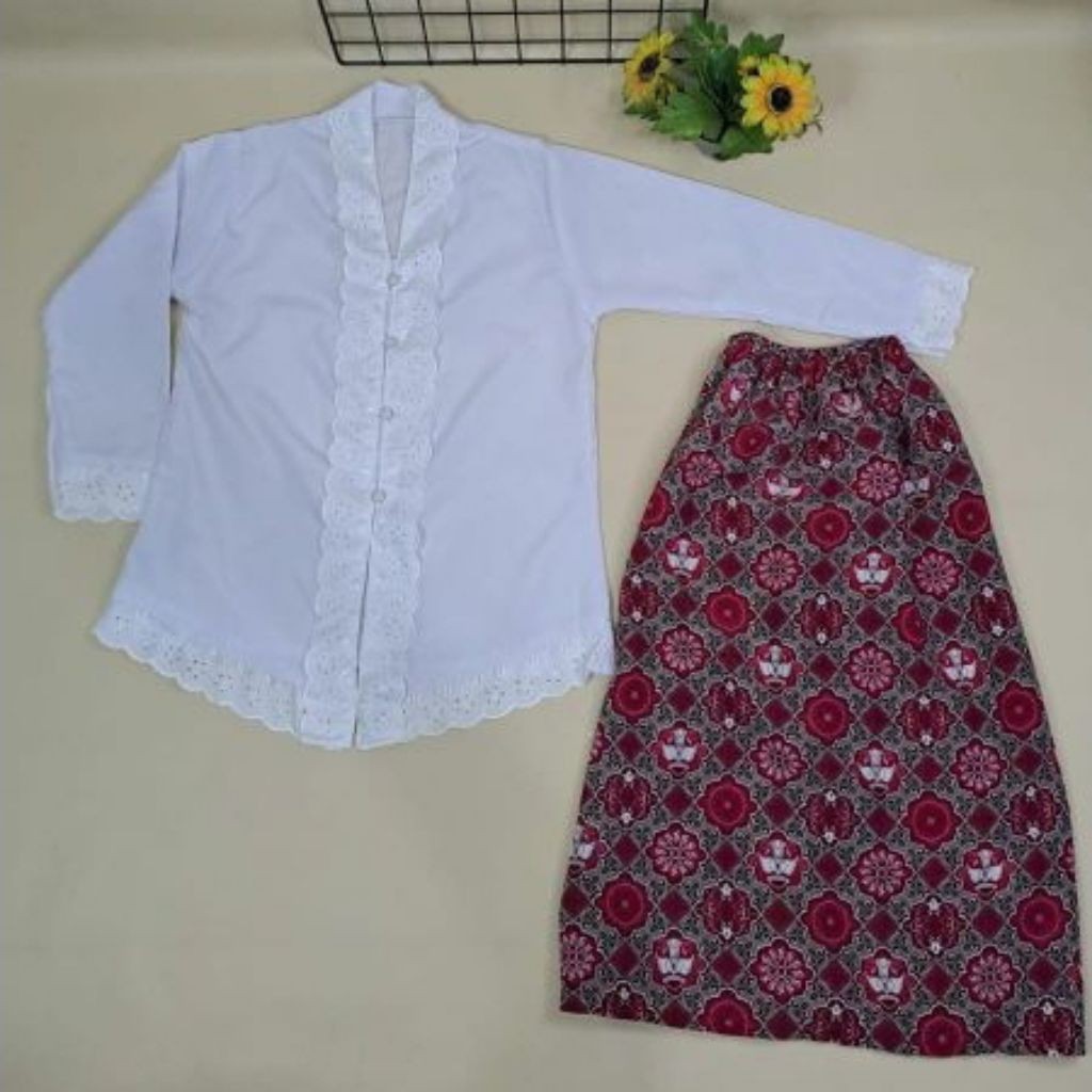 ZIZISHOP BAJU SETELAN KEBAYA  SERAGAM ANAK SEKOLAH TK DAN SD KHAS SUNDA