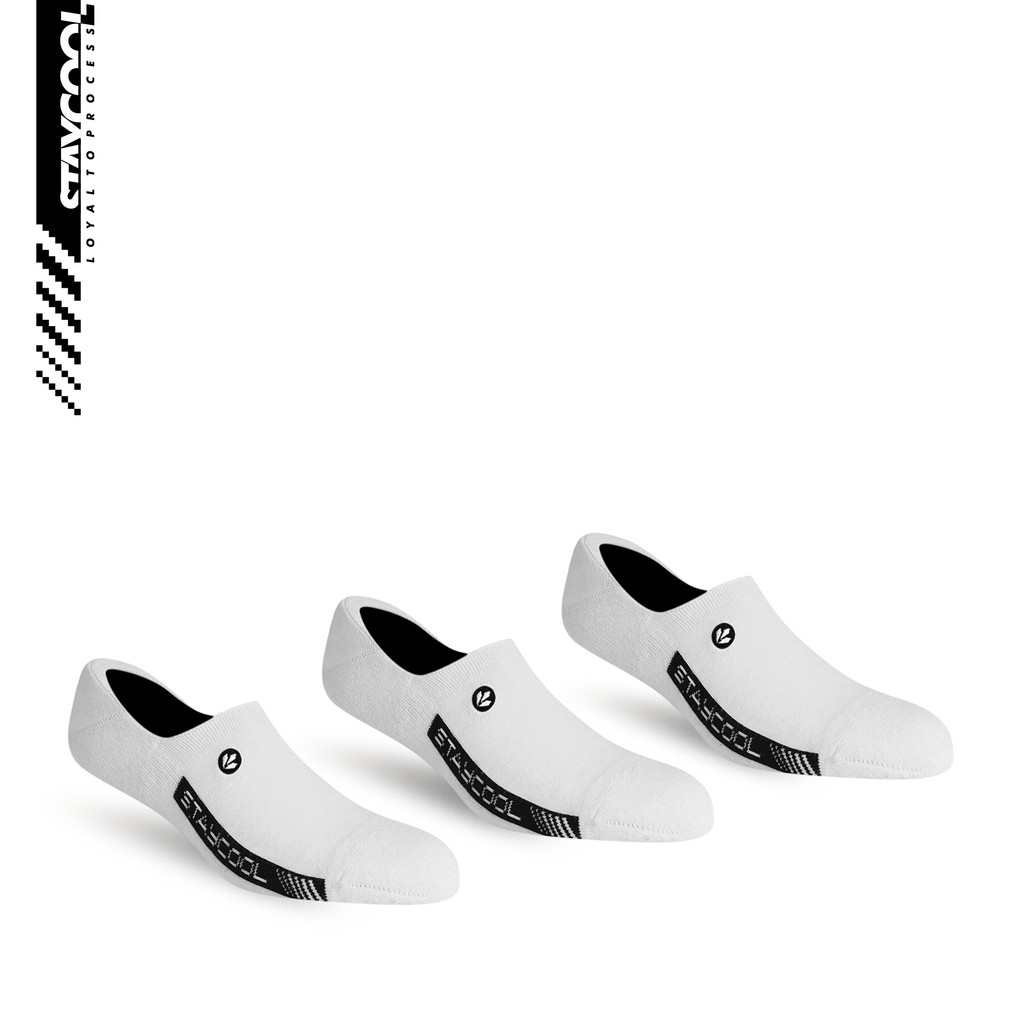 StayCool Sock 3 SET Kaos Kaki Basic Invisible - Off White