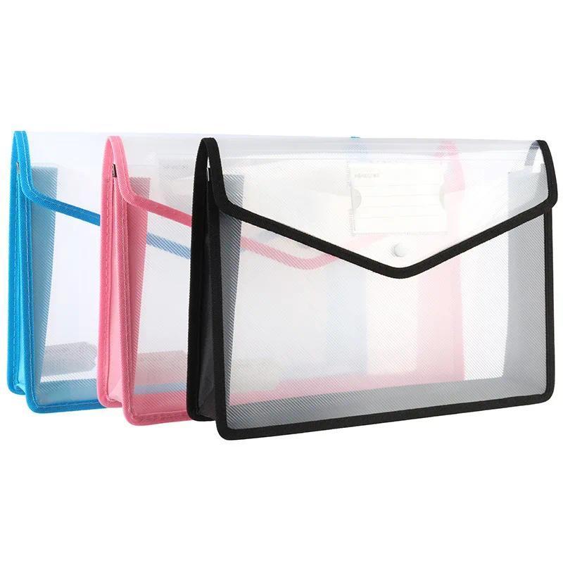 Plastic Envelope A4 A3 Document Bag Large Capacity Document Organizer Waterproof Plastic Bag For Doc