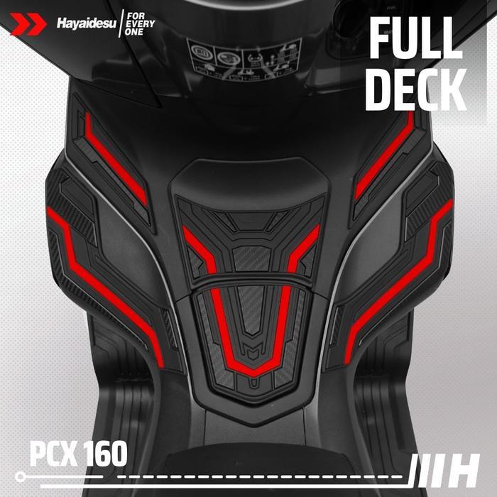 Hayaidesu PCX 160 (2021-2024) Body Protector PAKET FULL DECK Cover - FULL DECK MERAH TERLARIS