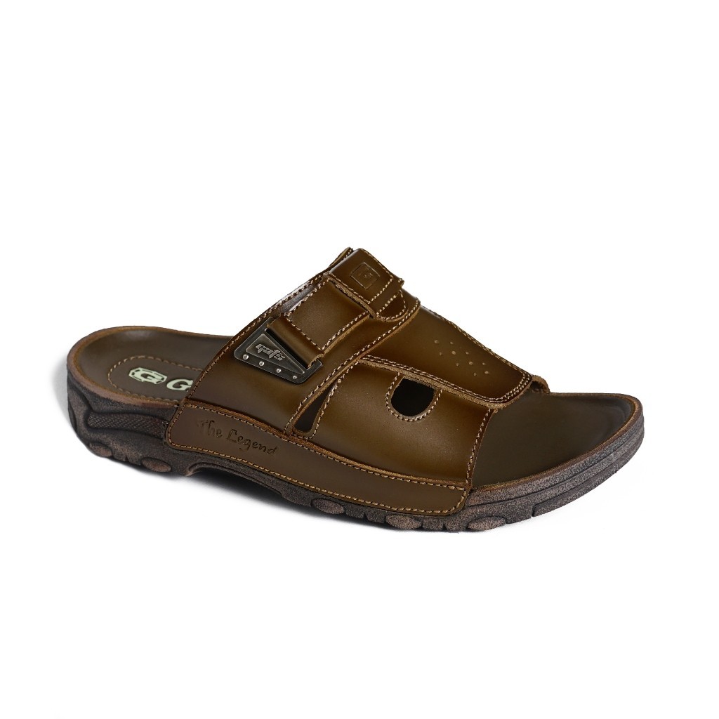 GATS MA - 503 Olive Sandal Kulit Pria TPR Outsole