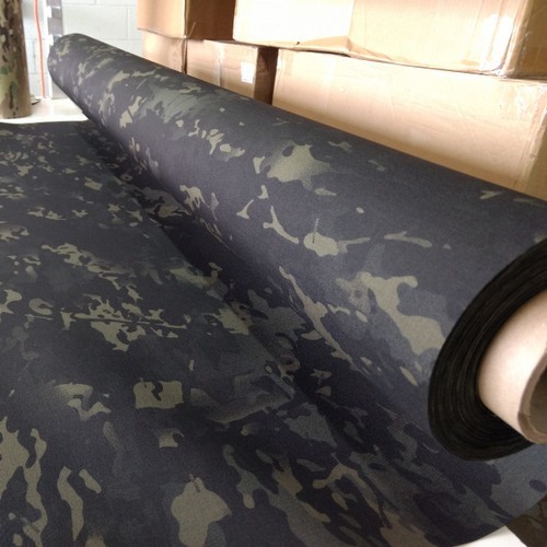 New Bahan Kain Cordura 500D Nylon  - Loreng Camo Fabric - Multicam Black