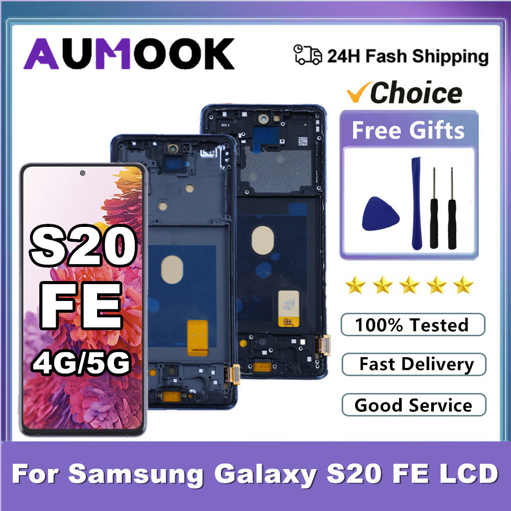 AMOLED S20 FE 4G 5G LCD For Samsung Galaxy S20 FE LCD splay Tou gitizer For S20 FE 5G SM-G780F SM-G7