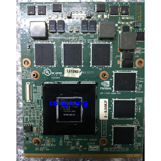 GTX560M N12E-GS-A1 1.5G MS-1W041 VGA Video Card for MSI 16F1 16F2 1656 1727 GX740 GX640 GT660 GT780 
