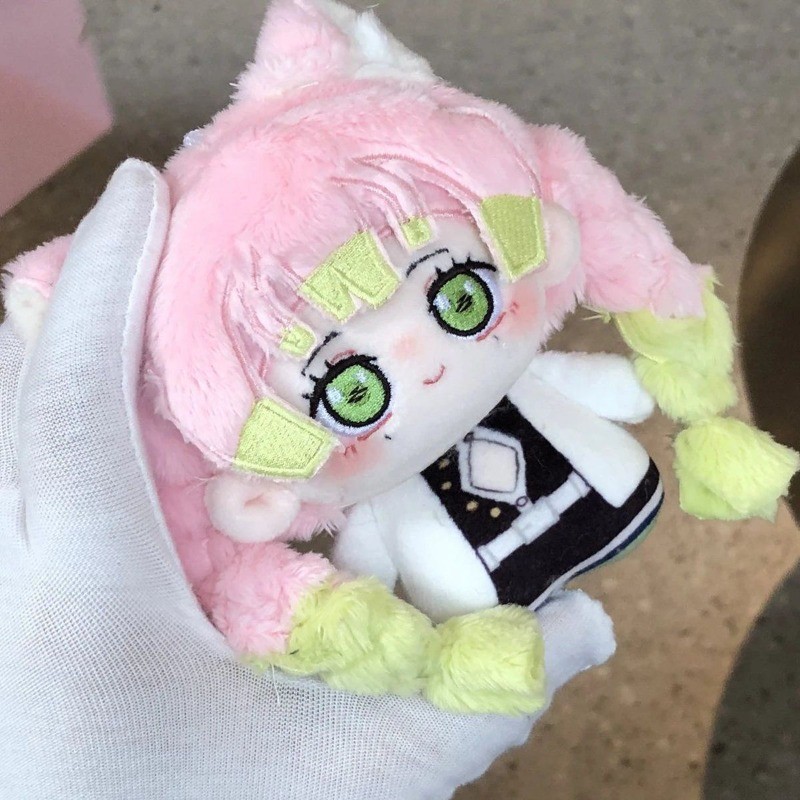 Demon Slayer anime Kawaii Kanroji Mitsuri peripheral cotton doll 10cm doll doll cute girl heart pill
