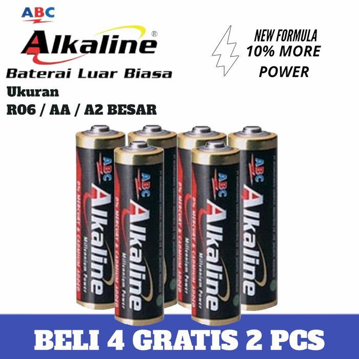 Baterai ABC Alkaline AA/AAA/A2/A3/R06/R03 isi 6 pcs - AAA/A3/R03