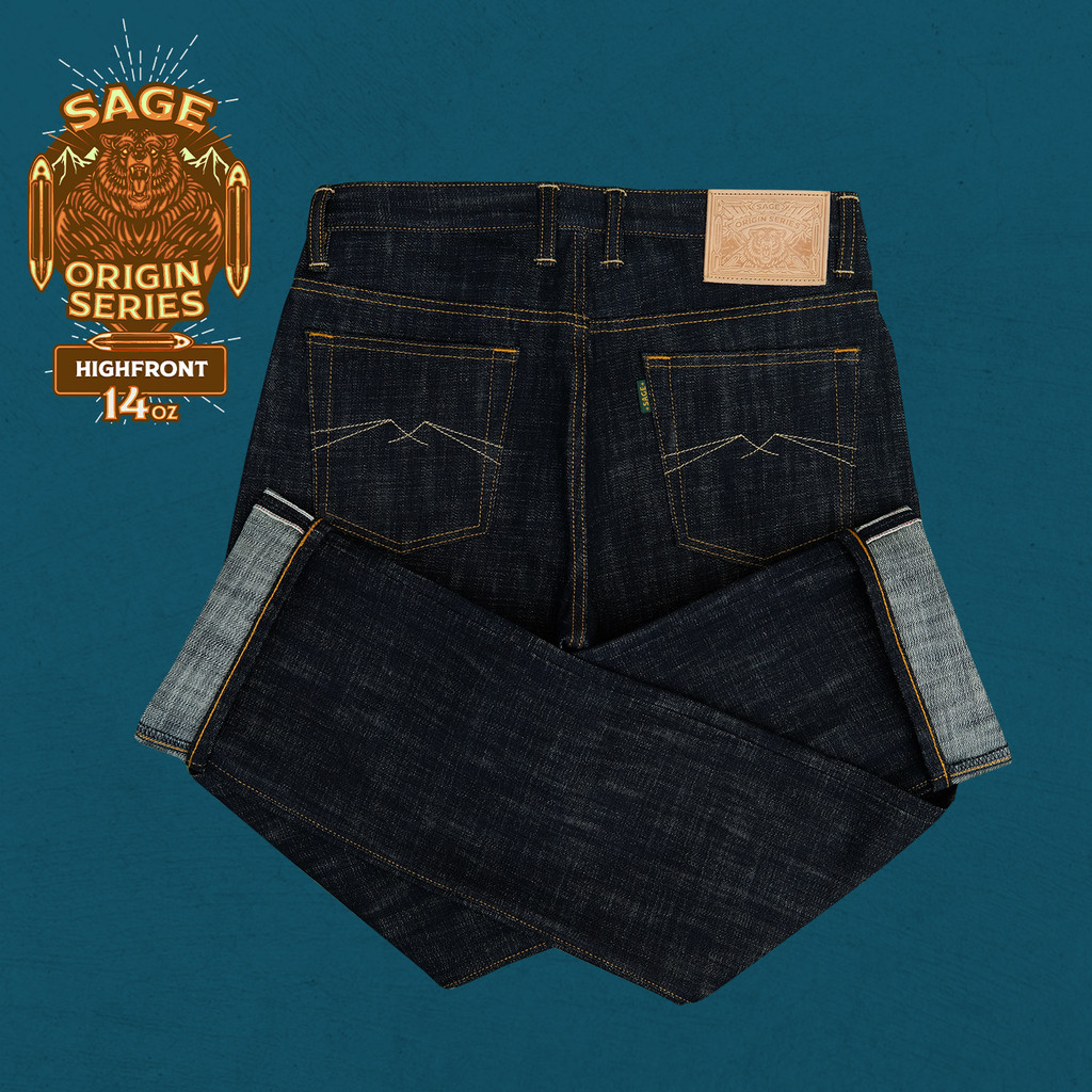 Sage Denim Origin Series Highfront 14oz Sanforized Deep Indigo