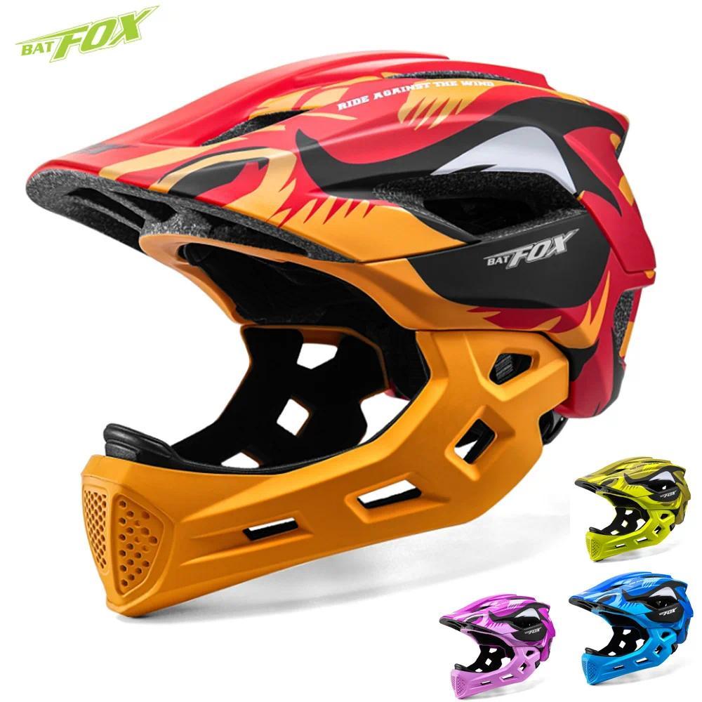 BATFOX ild Bicycle helmet mtb Detaable kids full face helmet for ildren motorcycle casco bicicleta m