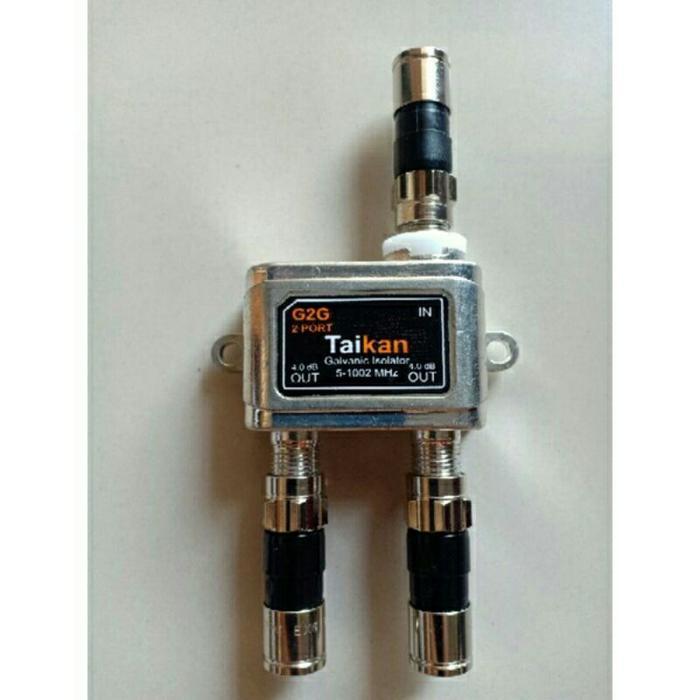 SERVESET Spliter Antena TV Cabang 2 way Splitter Signal + Drat Connector Compre