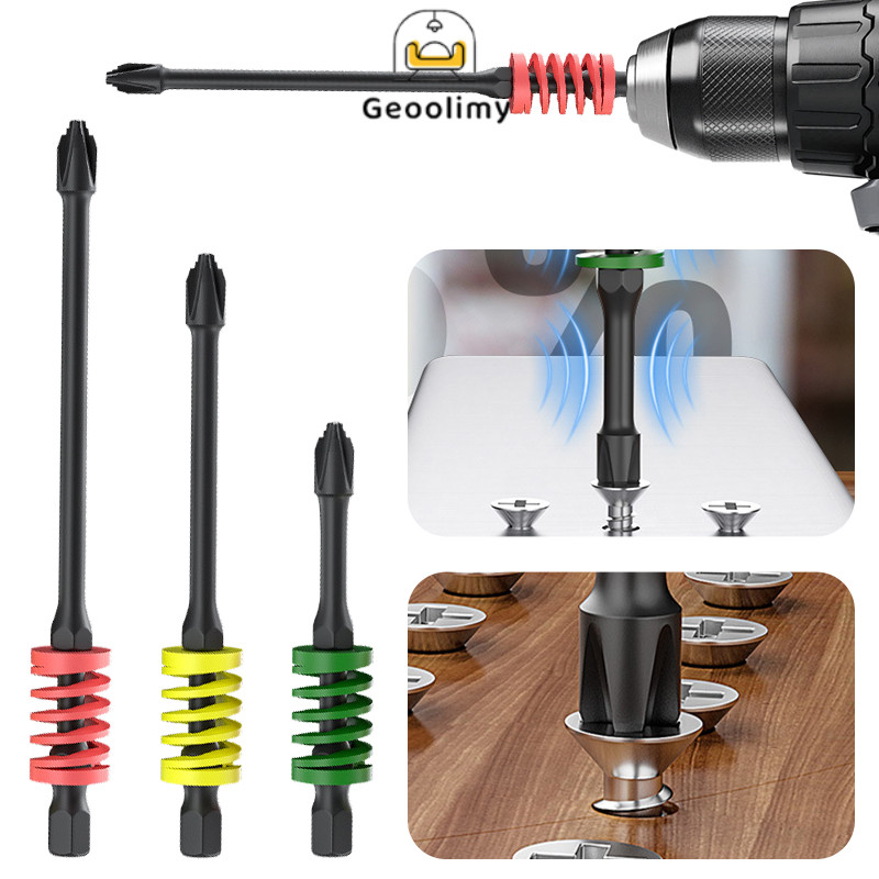 Multifungsi Mata Obeng Impact Pegas Pelangi Magnetik Kuat | Bor Tangan dengan Kekerasan Tinggi & Peg