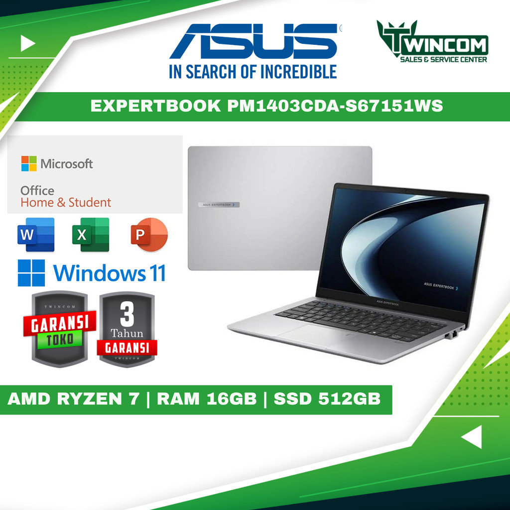 ASUS EXPERTBOOK AMD PM1403CDA AMD RYZEN 7 170 - RAM 32GB 512GB-S67151WS