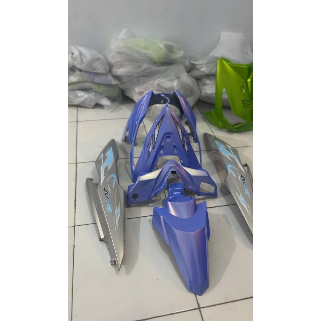 full body Vietnam beat esp Aquamarine blue x silver