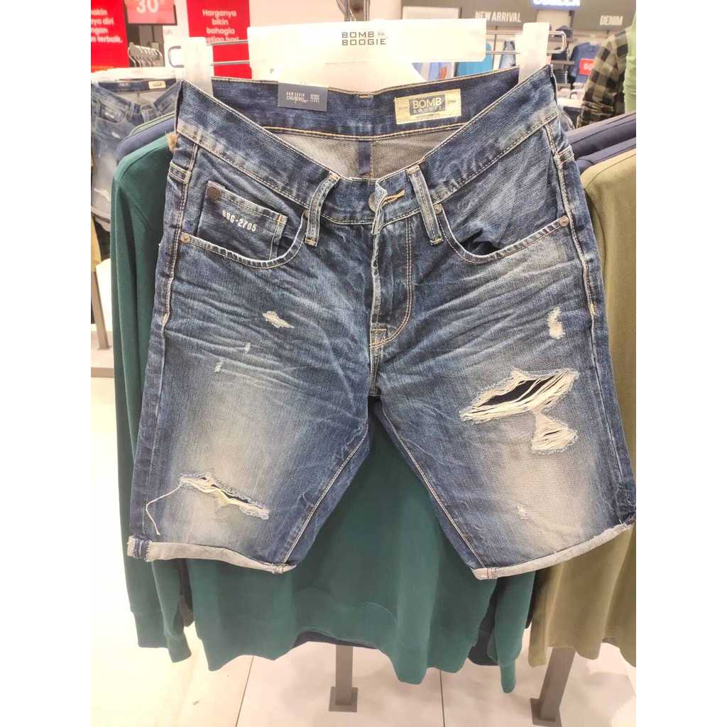 Celana Jeans Pendek Pria Bombboogie