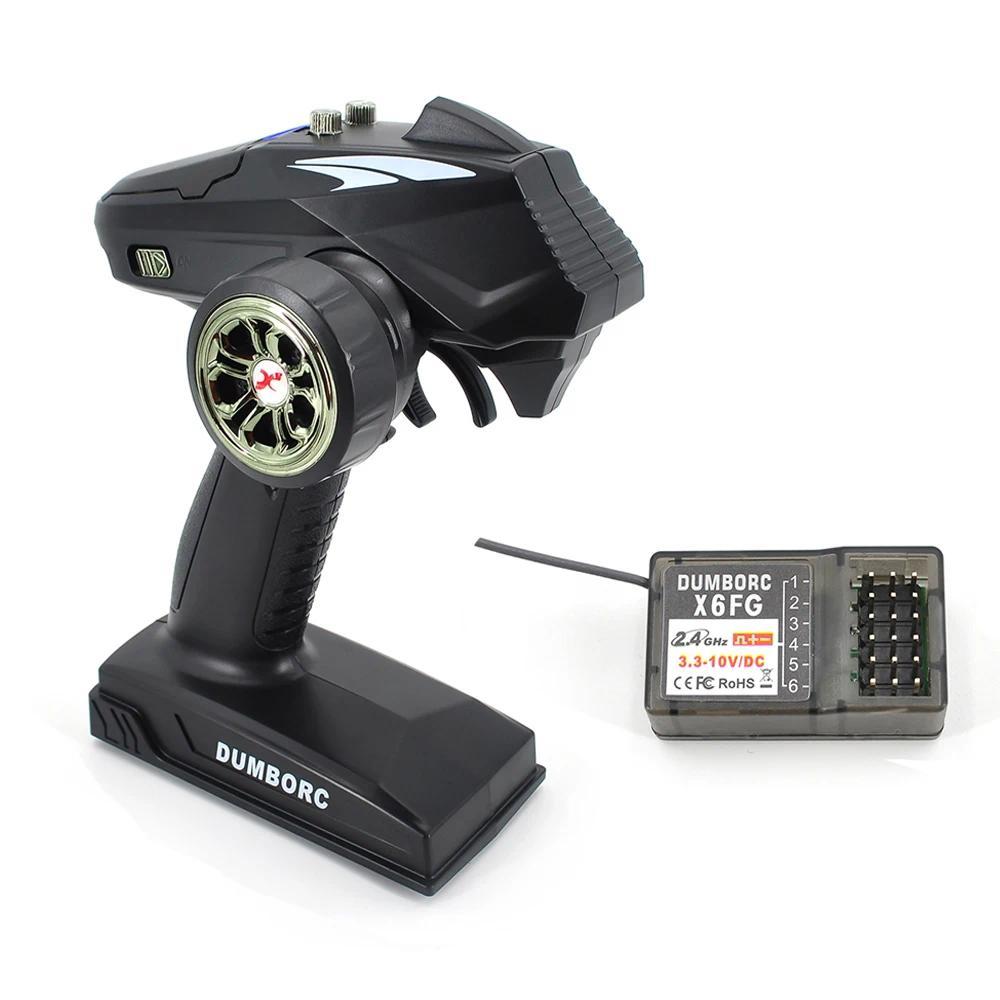 DumboRC X6 RC Transmitter 2.4G 6 with X6FG / X6F Gyro Receiver Remote Control for Rc Car Boat Tank R