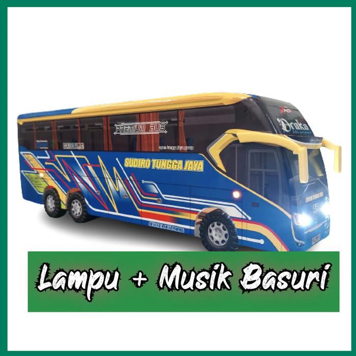 Miniatur bus bis Sudiro Tungga Jaya STJ Draka - Lampu+Telolet