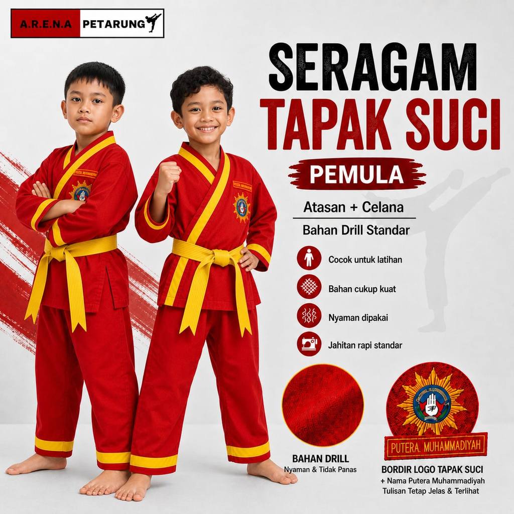 Seragam Tapak Suci - Baju Celana Pencak Silat Tapak Suci Muhammadiyah