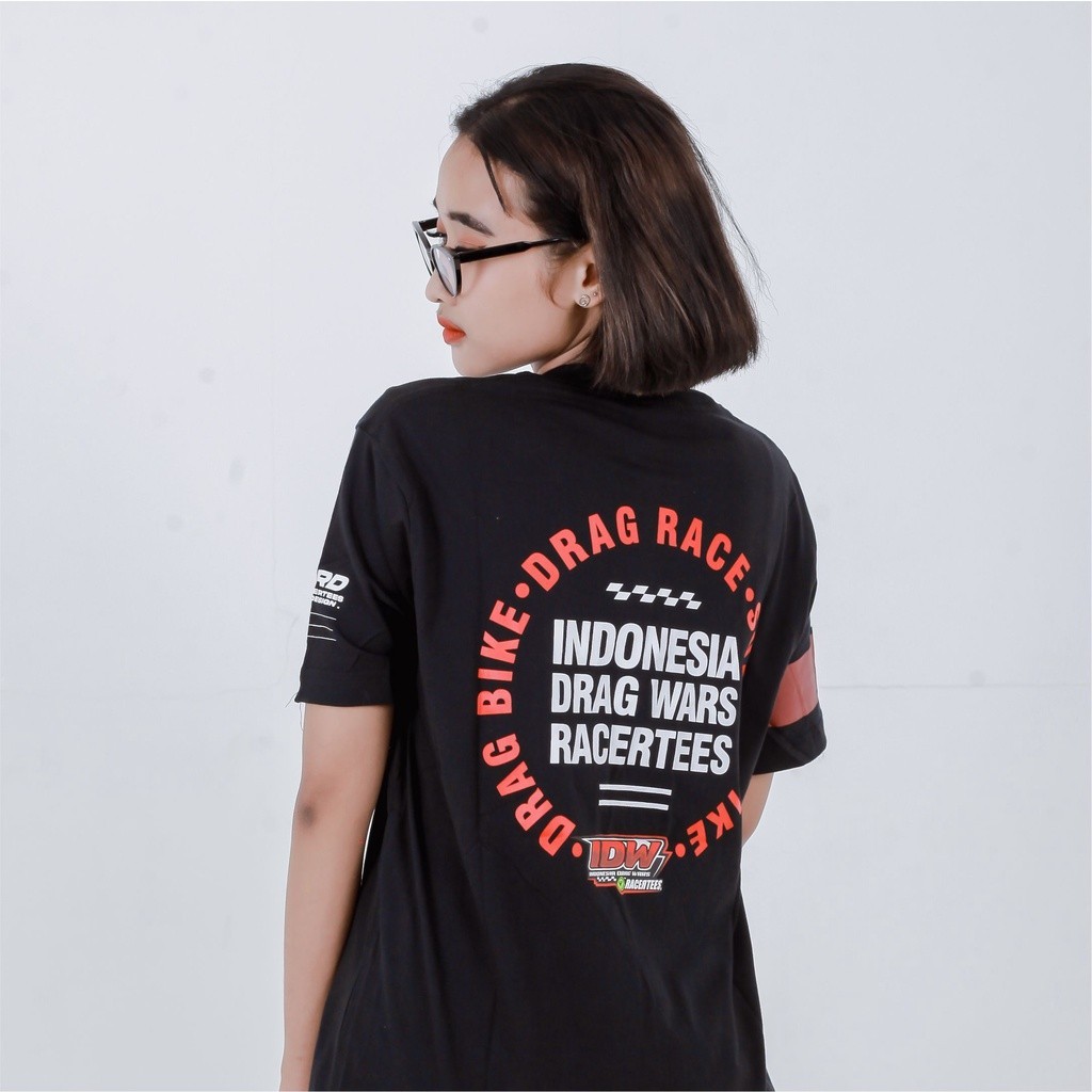 Kaos INDONESIA DRAG WARS (IDW) Feat Racertees 2022 Baju Kaos Unisex