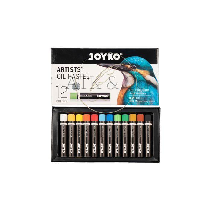 Crayon Artists Oil Pastel Joyko OP-12ART OP-24ART - Krayon Minyak 12 24 Warna Colors - 12 Colors