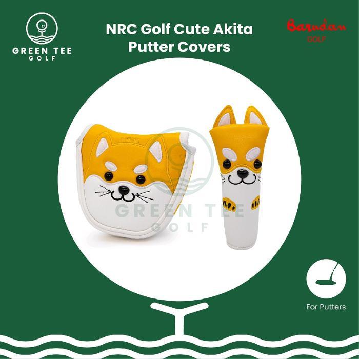 Golf Head Cover - Akita Mallet Putter/Blade Putter Cover - Sarung Pelindung Stik Golf Putter - Malle