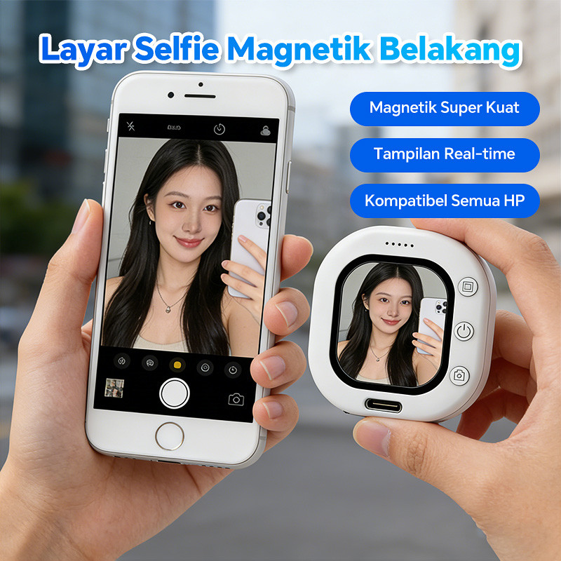 T30 Mini Magnetic Mobile Phone Rear Camera Viewfinder Vlog Selfie Monitor Screen For Apple iPhone 17