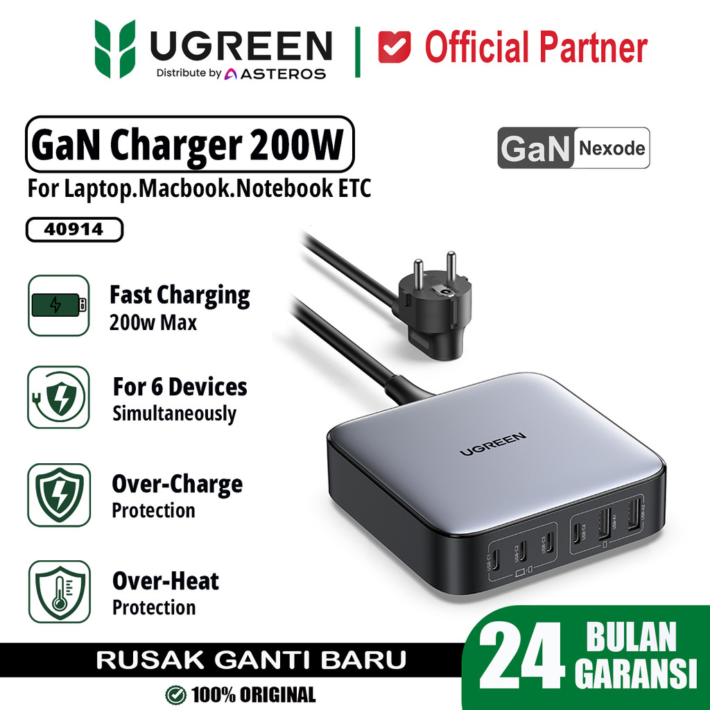 UGREEN Charger GAN 140W PD Type C to Type C FAST Charging 90549 - 40914 200W