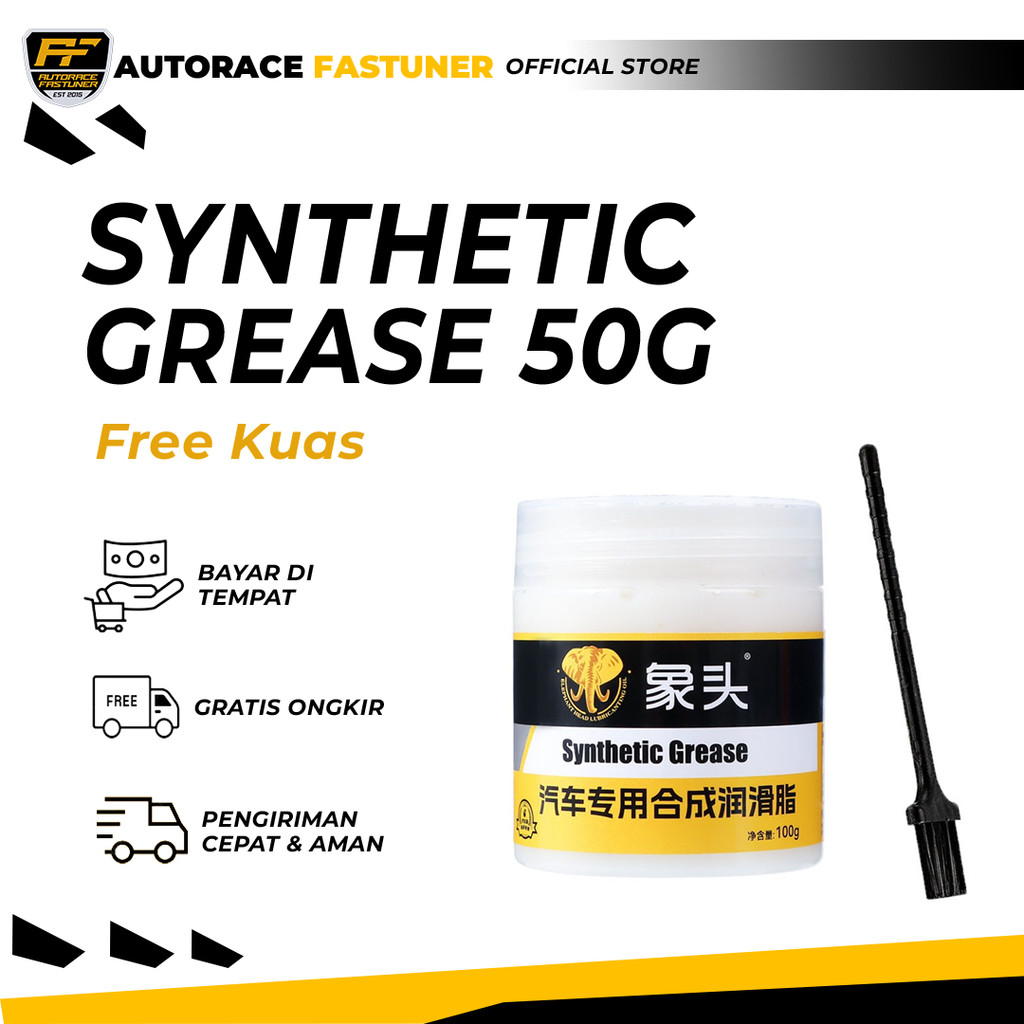 Grease Gemuk Putih Sintetis Multifungsi Pelumas Engsel Pintu Rel Sunroof Spion Hidrolik Mobil Motor 