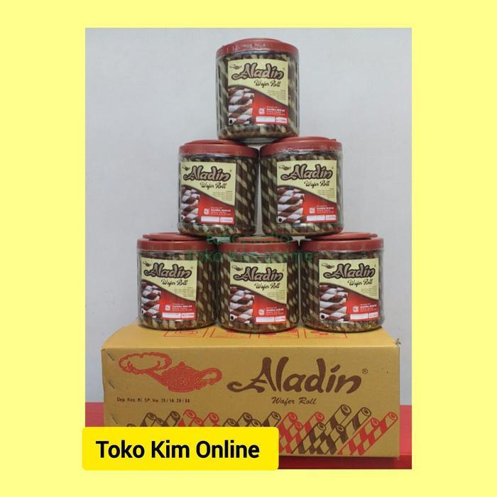 Astor Aladin Wafer Roll Toples Bulat 800gr Isi 110 Batang Cokelat Bahan Berkualitas Camilan Cocok Un