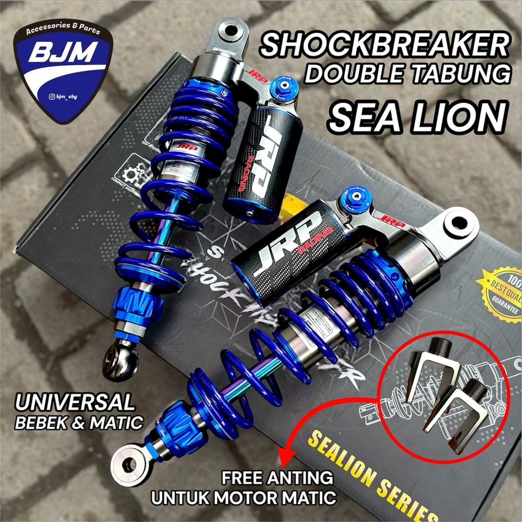 SHOCKBREAKER SHOCK BELAKANG JRP TIPE SEALION CARBON TABUNG ATAS DOUBLE KLIK FUNGSI REBOUND KOMPRESI 
