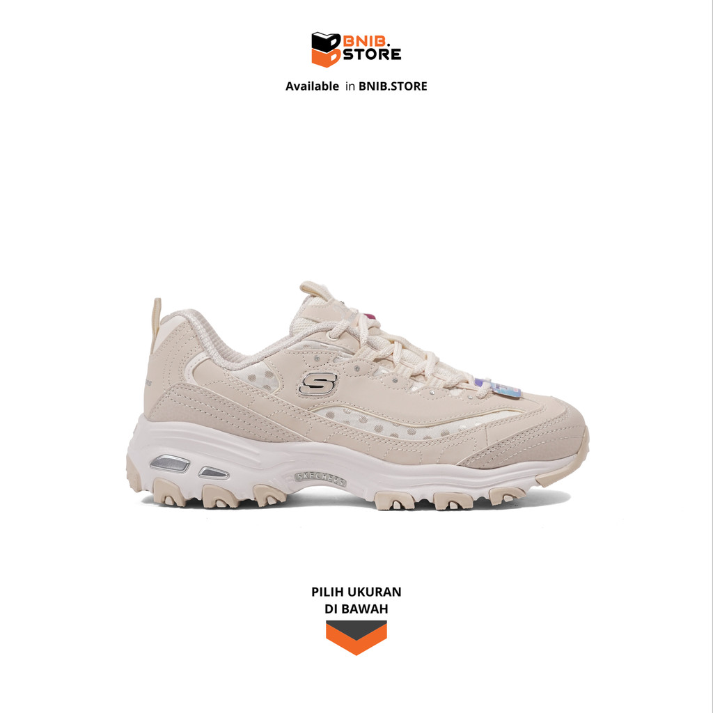 Skechers Sepatu Sneakers Wanita D'lites Spot On Natural [150547NAT] Original