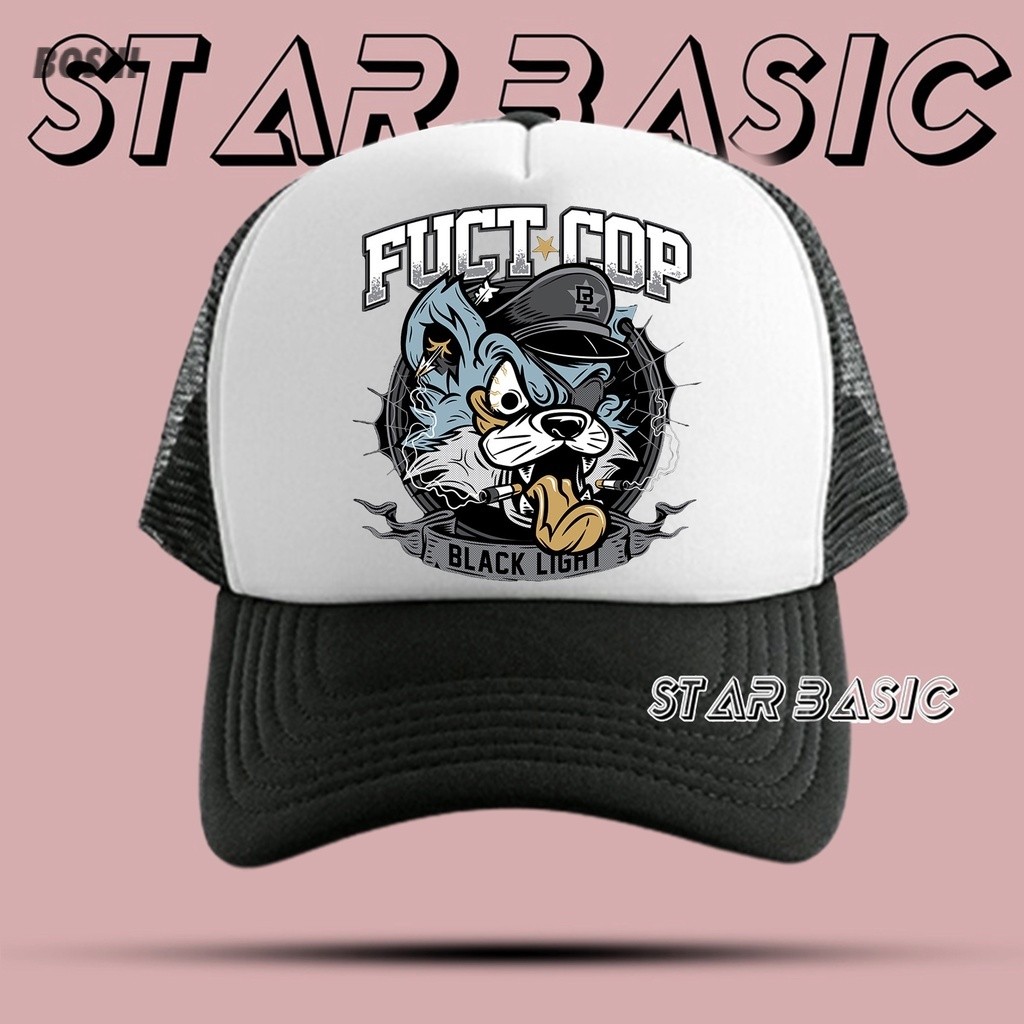 Topi Jaring Pria FUCT COP - Topi Trucker - Topi jaring Pria - Topi Trucker pria - Topi Costume - Top