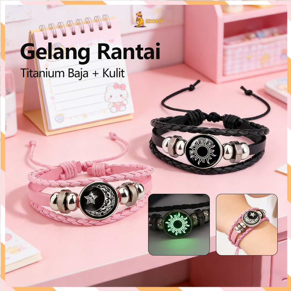 Edden Gelang Couple Kekasih Matahari dan Bulan Gelang Matahari dan Bulan Menenun Gelang Couple Pasan