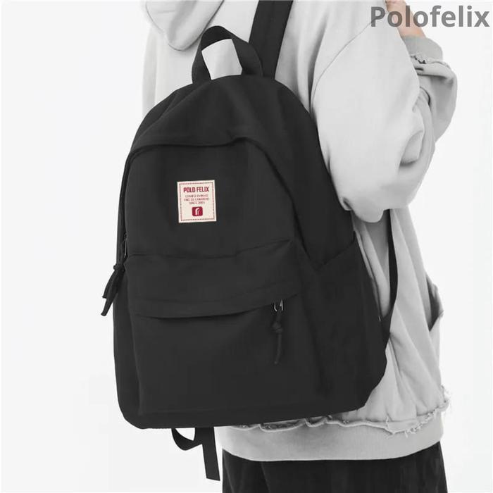 PROMO BEST= Backpack ransel POLISTER tas laptop sekolah kuliah kerja anak remaja cewe wanita Ransel 