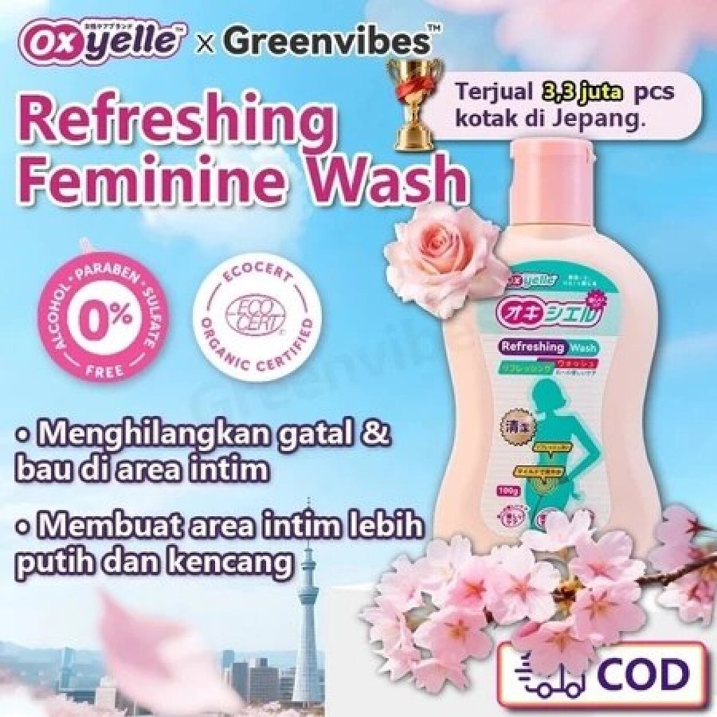[Kurangi Bau & Gatal] Oxyelle Pembersih Kewanitaan Yang Lembut 100g/ Oxyelle Kebersihan Kewanitaan/G