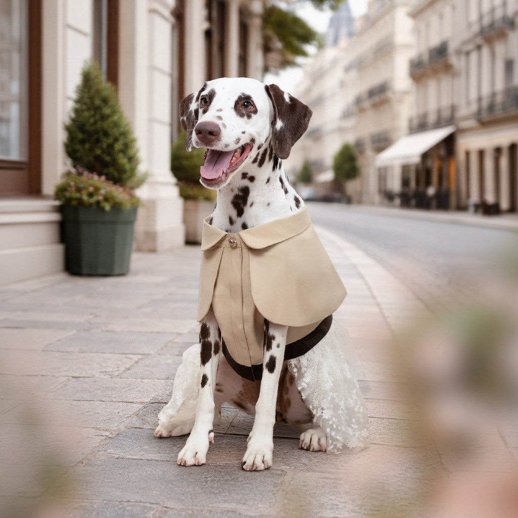 Clawset - European Pet Cape dress - Brown