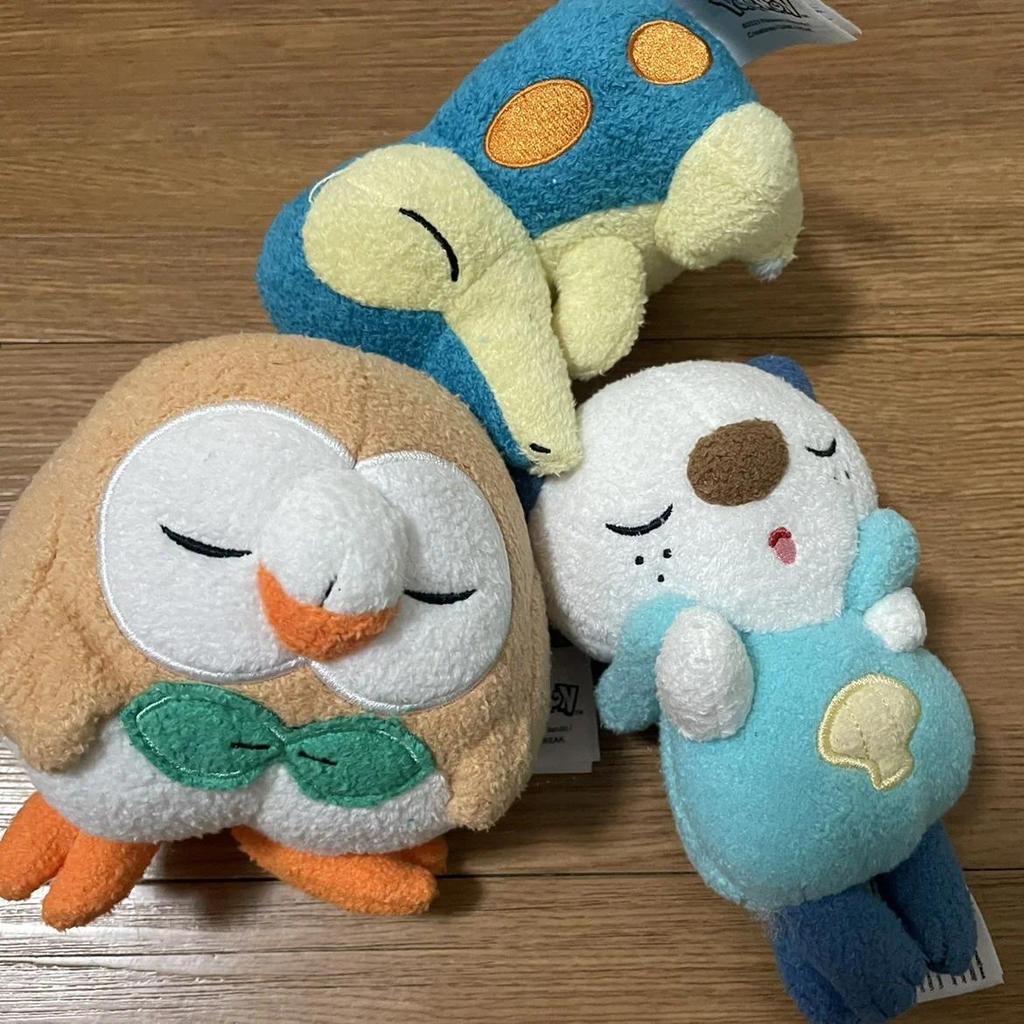 12-14CM Pokemon original plush toy Rowlet & Cyndaquil & Oshawott plush toy doll Pokemon