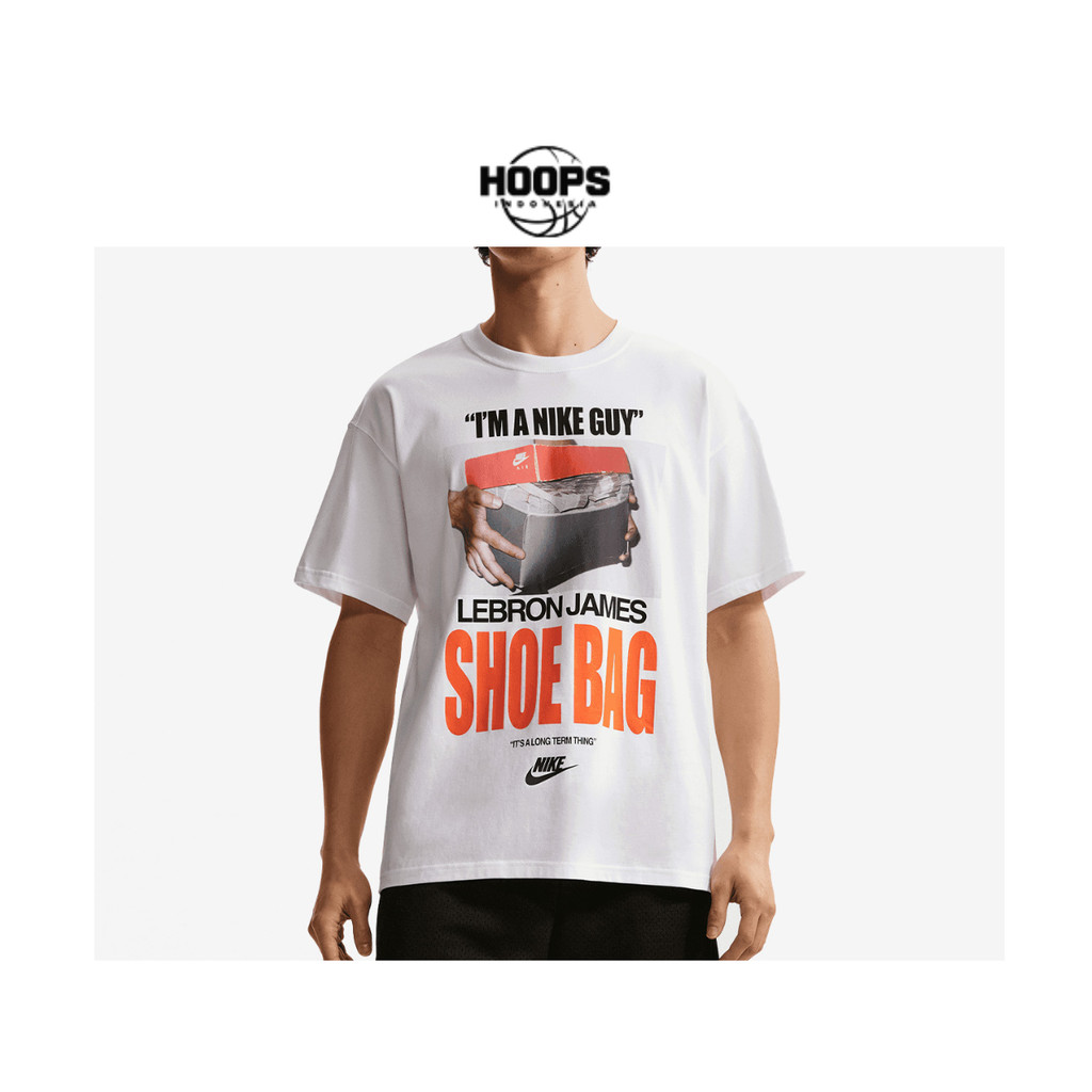 Kaos Basket Nike Lebron james "Shoe bag" Max90 Tee IH8574-100 Hoops Indonesia