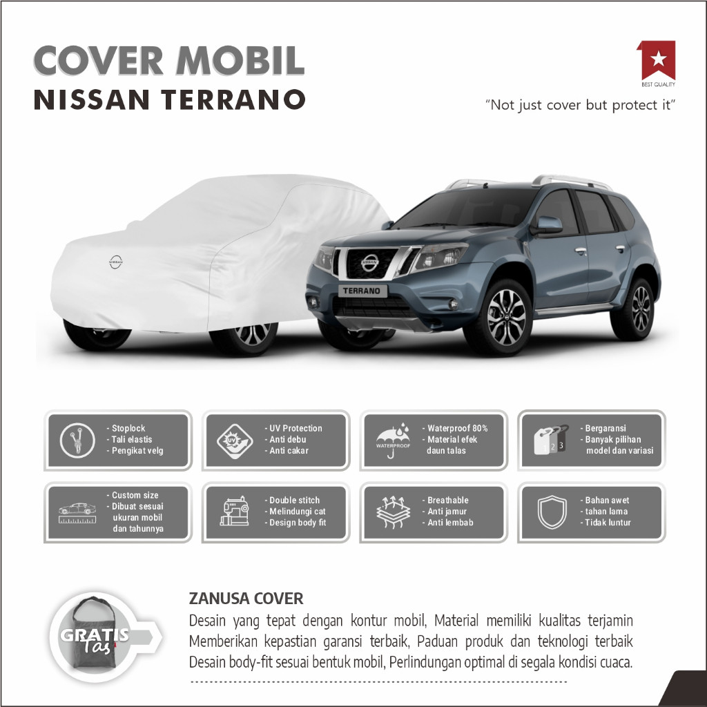 BODY COVER MOBL NISSAN TERRANO, SARUNG MOBIL NISSAN TERRANO, SELIMUT MOBIL NISSAN TERRANO
