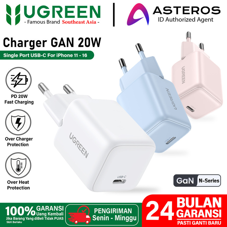 Ugreen Charger 20W for iPhone 14 13 12 11 - Ugreen 50698 60450 Charger iPhone Fast Charging Original