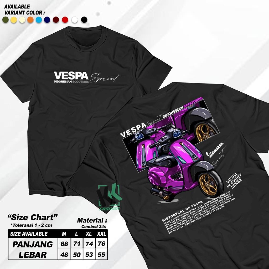 Kaos Racing Vespa Spirit Indonesia Scooteris Baju Distro Motor Scooter Matic Tshirt Otomotif