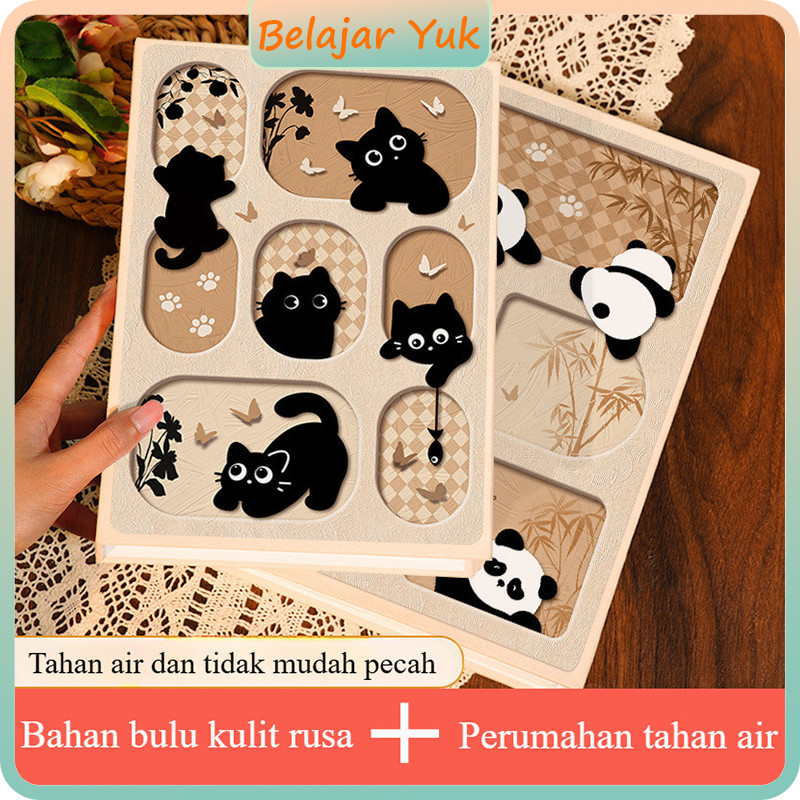 Album foto tahan air berkapasitas besar | Organizer kartu perjalanan | Album foto multi-slot 3 inci 