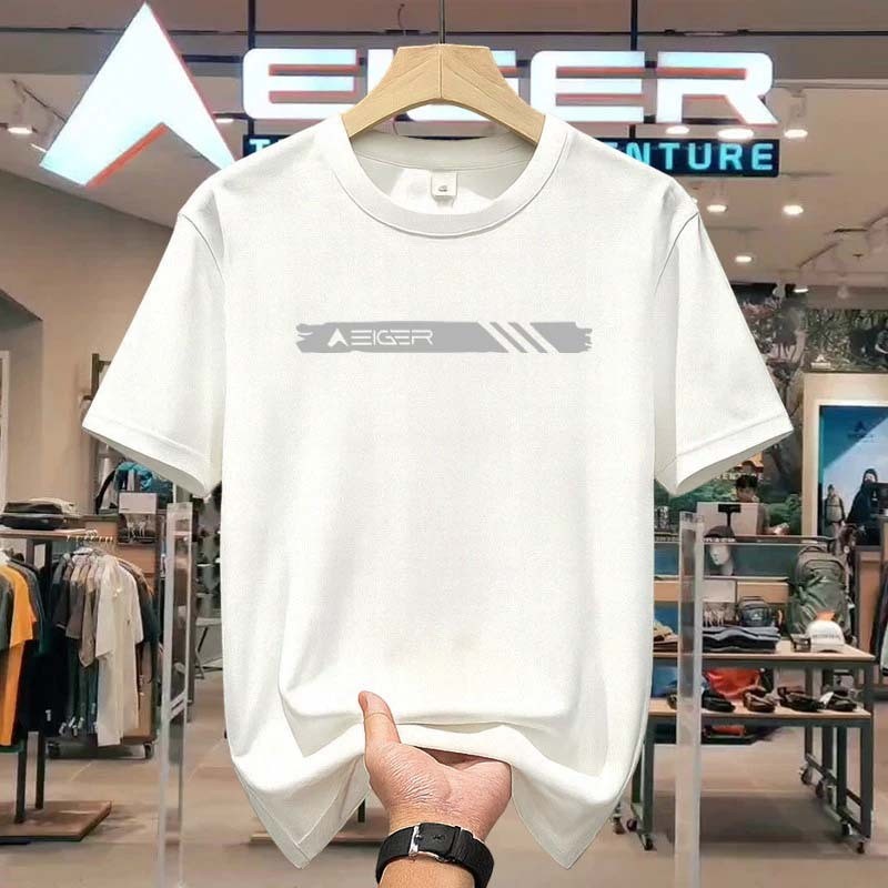 [Outlets Kaos Katun 100%]Kaos EIGER Pria Wanita Baju Atasan Grafis Minimalis Kasual Nyaman Kualitas 