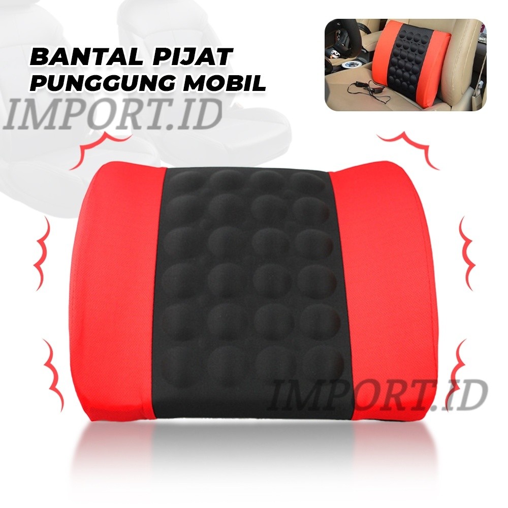 Bantal Pijat Punggung Portable Mobil Bantal Pijat Getar Travelling Elektrik Berkualitas