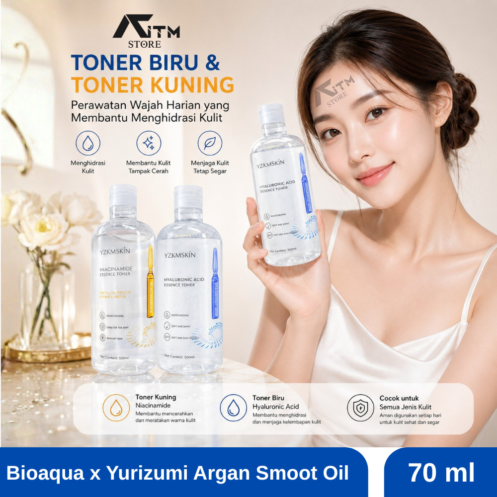 Toner Wajah YZKMSKIN Biru Kuning Essence Toner Hydrating Skin Care Harian