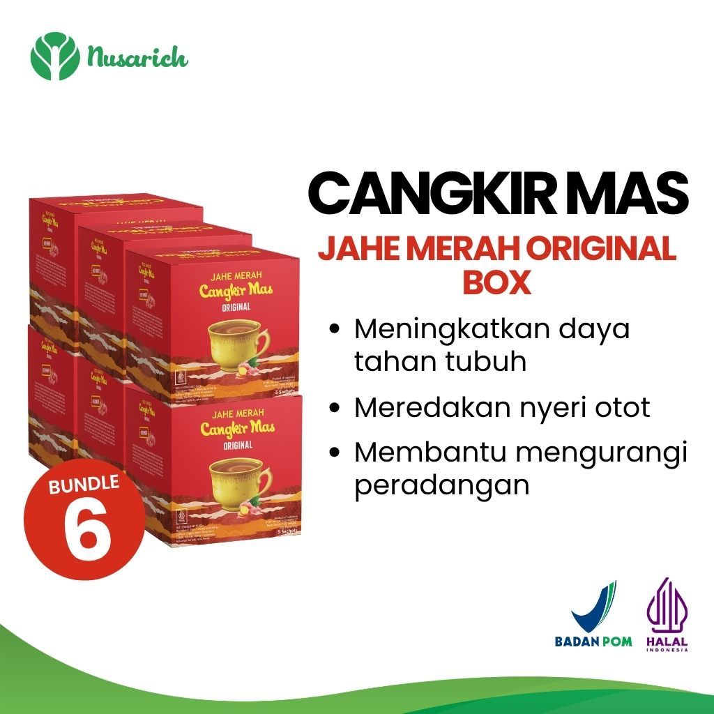 CANGKIR MAS Jahe Merah Original Paket 6 Box
