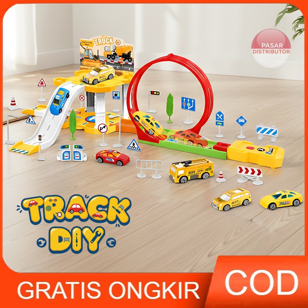 POLICE / TRUCK CATAPULT ASSEMBLE DIY Puzzle Fun DIY Scene  Perempuan -  Laki Laki BSP