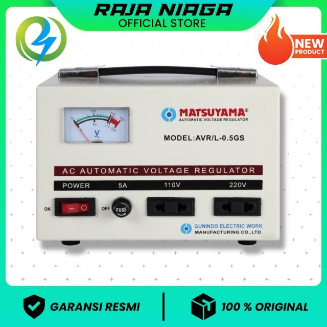 Stavolt Stabilizer Listrik AVR 500W Matsuyama GS-LD Penstabil Tegangan Otomatis Anti Drop untuk TV K