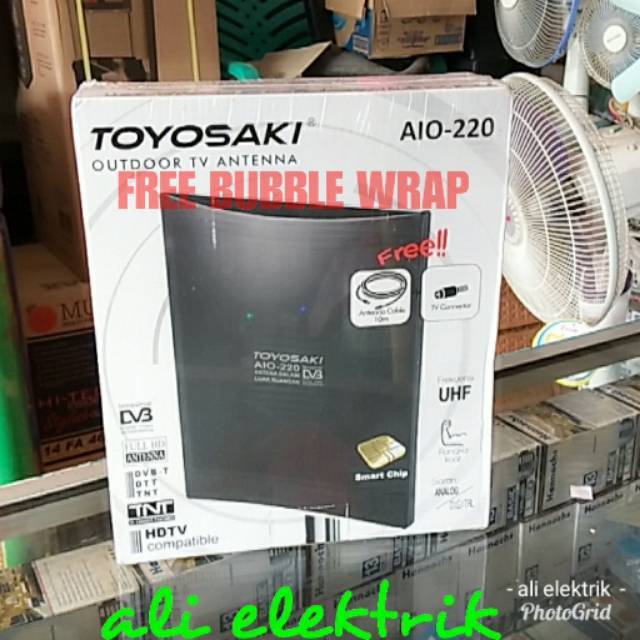 Antena Tv Digital toyosaki aio 220 / antena tv indoor / antena tv outdoor / antena digital bagus /an